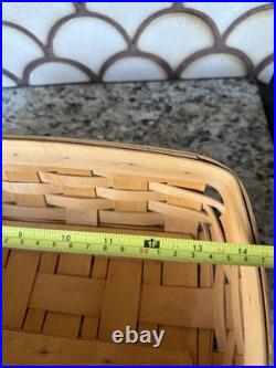 Longaberger 2 Tier Wrought Iron Stand With 2 Baskets, Wood Divider, 1 Liner Longaberger 2 Tier Wrought Iron Stand With 2 Baskets, Wood Divider, 1 Liner