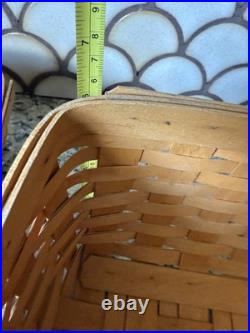 Longaberger 2 Tier Wrought Iron Stand With 2 Baskets, Wood Divider, 1 Liner Longaberger 2 Tier Wrought Iron Stand With 2 Baskets, Wood Divider, 1 Liner