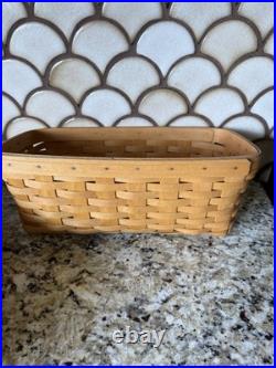 Longaberger 2 Tier Wrought Iron Stand With 2 Baskets, Wood Divider, 1 Liner Longaberger 2 Tier Wrought Iron Stand With 2 Baskets, Wood Divider, 1 Liner