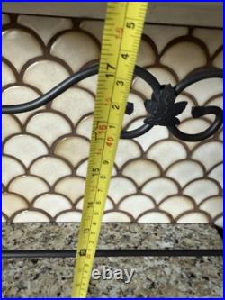 Longaberger 2 Tier Wrought Iron Stand With 2 Baskets, Wood Divider, 1 Liner Longaberger 2 Tier Wrought Iron Stand With 2 Baskets, Wood Divider, 1 Liner