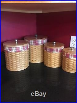 Longaberger 4 Canister Basket Set (20 Pieces)