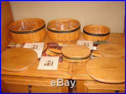 Longaberger 4 Collectors Club Harmony Basket Sets in Boxes NEW