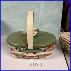 Longaberger 7x5 Mother's Day Basket 2013 Perennial Garden with Lid Liner RARE