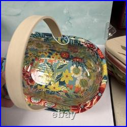 Longaberger 7x5 Mother's Day Basket 2013 Perennial Garden with Lid Liner RARE