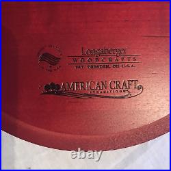 Longaberger 8 American Crafts Traditions ACT WORK Basket Protector & Lid New