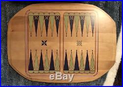 Longaberger ALL IN ONE GAME BASKET SUPER COMBO CHECKERS BACKGAMMON SET