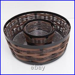 Longaberger Accents On the Veranda Collection Round Basket Metal Frame Outdoor 2