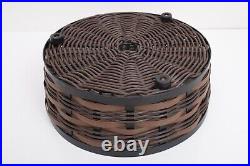 Longaberger Accents On the Veranda Collection Round Basket Metal Frame Outdoor 2
