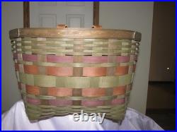 Longaberger Act American Craft Traditions Blanket Basket And Protector