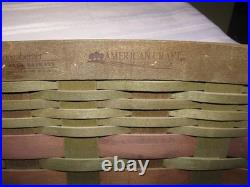 Longaberger Act American Craft Traditions Blanket Basket And Protector