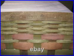 Longaberger Act American Craft Traditions Blanket Basket And Protector