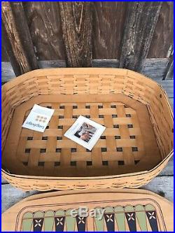 Longaberger All In One Game Basket W Accessory Set