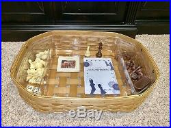 Longaberger All In One Game Basket with Checkers, Chess, and Backgammon Sets