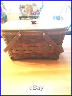 Longaberger Amer. Craft Traditions Trading Medium Market Basket Set