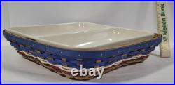 Longaberger American Celebration Wave Basket w Ivory Bowl 2010 Patriotic SIGNED