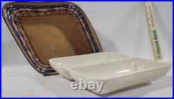 Longaberger American Celebration Wave Basket w Ivory Bowl 2010 Patriotic SIGNED