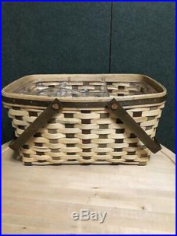 Longaberger American Craft Traditions Medium Market Basket Set New