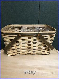 Longaberger American Craft Traditions Medium Market Basket Set New