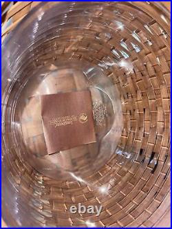 Longaberger American Work Basket Set Of 3 Shades Brown 8 10 & 12 Lid Protect