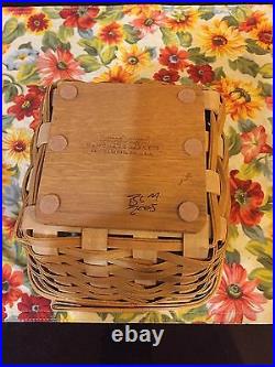 Longaberger At Home Garden Seedling Basket & Wrought Iron Set