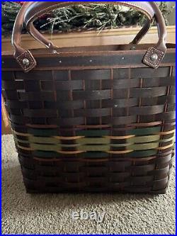 Longaberger Autumn Roads Tote Basket+Protector Sept 2013 onlyRARE