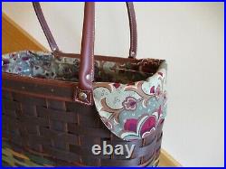 Longaberger Autumn Roads Tote Basket Set pretty liner 2013 shipping included