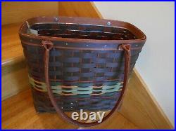 Longaberger Autumn Roads Tote Basket with Protector 2013 nice shipping included