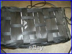 Longaberger BLACK CAT Halloween Basket Wrought Iron, liner & Protector Set