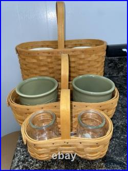 Longaberger Barbecue Basket Set Of 3 Baskets Withpottery Inserts