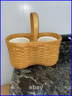 Longaberger Barbecue Basket Set Of 3 Baskets Withpottery Inserts