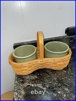 Longaberger Barbecue Basket Set Of 3 Baskets Withpottery Inserts
