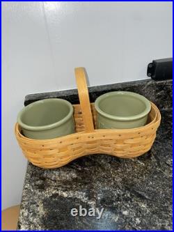 Longaberger Barbecue Basket Set Of 3 Baskets Withpottery Inserts