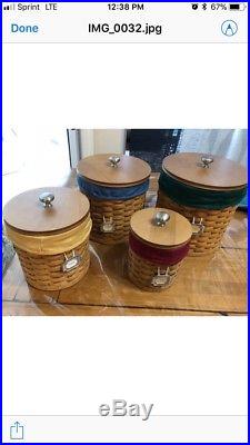 Longaberger Basket 2003 Canister Complete Set with liners and Tags