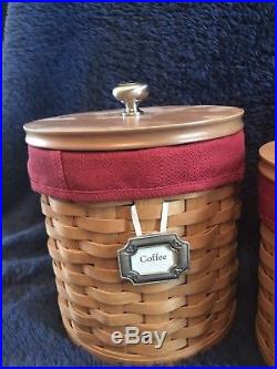 Longaberger Basket 2006 Canister Complete Set with Inserts and Tags
