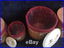 Longaberger Basket 2006 Canister Complete Set with Inserts and Tags