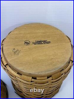 Longaberger Basket 3 Canister Set With Lid 2008