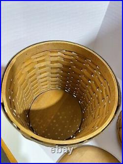 Longaberger Basket 3 Canister Set With Lid 2008