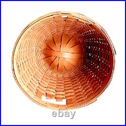 Longaberger Basket Apple Corn Laundry Liner Large Round Signed KAC 1985 Vintage