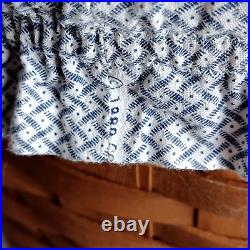 Longaberger Basket Apple Corn Laundry Liner Large Round Signed KAC 1985 Vintage
