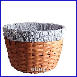 Longaberger Basket Apple Corn Laundry Liner Large Round Signed KAC 1985 Vintage