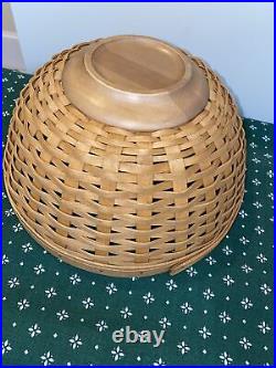 Longaberger Basket Bowl Set of 4 Protectors Lids Orchard Plaid Liners