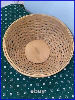 Longaberger Basket Bowl Set of 4 Protectors Lids Orchard Plaid Liners