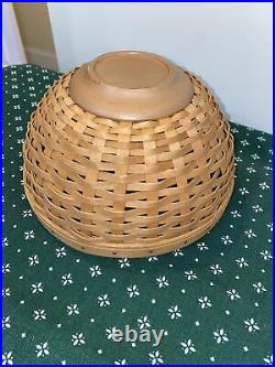 Longaberger Basket Bowl Set of 4 Protectors Lids Orchard Plaid Liners