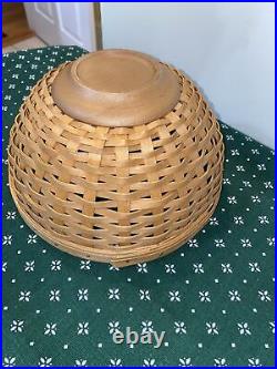 Longaberger Basket Bowl Set of 4 Protectors Lids Orchard Plaid Liners