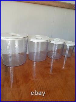 Longaberger Basket Canister Set 20 Piece With Inserts And Pewter Label Tags