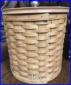 Longaberger Basket Canister Set With Sealed Plastic Inserts and lidsEUC