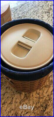 Longaberger Basket Canister Set of 3 with sealed canisters & liners