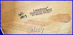 Longaberger Basket Canister Set of 4 Includes Lids Plastic Protectors Tie-ons