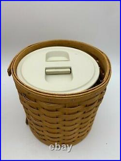 Longaberger Basket Canister Set of 4 with Lids & Plastic Protectors