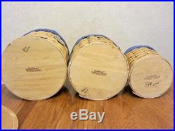 Longaberger Basket Canisters Set of 3 Dated 2003 Retired